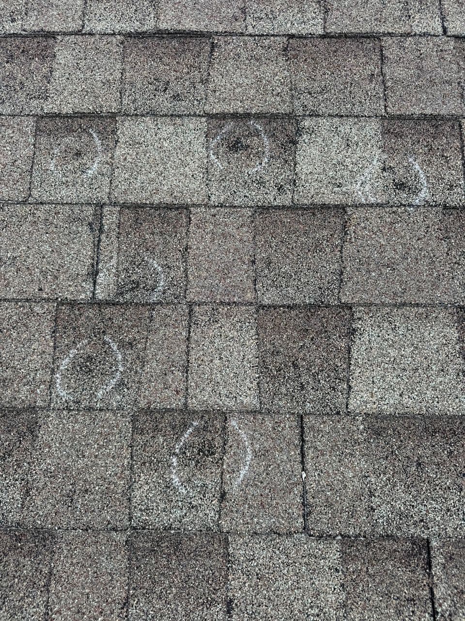 Close-up of architectural asphalt shingles