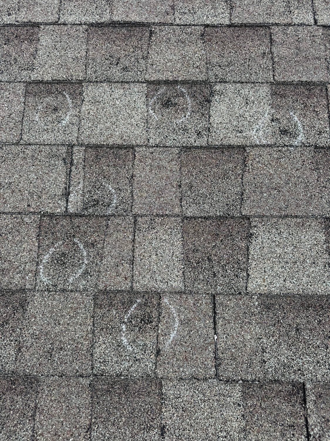 Worn and damaged roof shingles needing repair on a Charleston, SC home